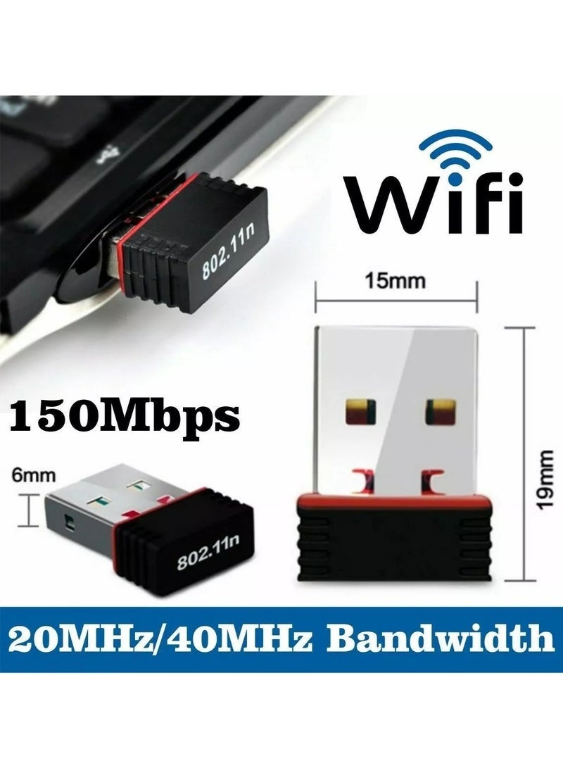 سوق النجوم محول واي فاي لاسلكي USB صغير 150 ميجابت في الثانية USB 2.0 802.11b/g/b 2.4 جيجا هرتز LAN جهاز استقبال محول شبكة الإنترنت - Image 5